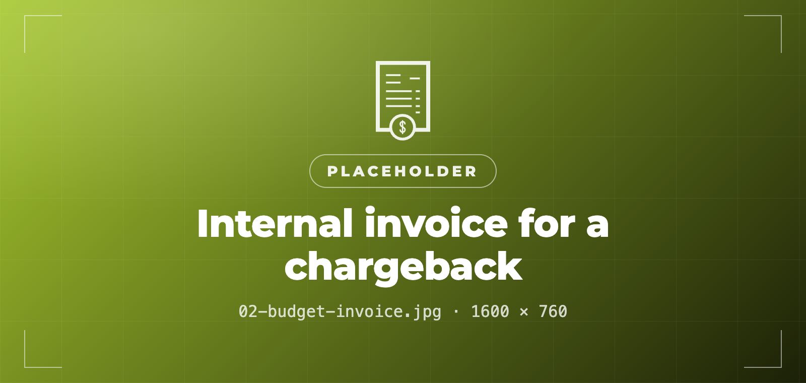 An internal invoice ready for a department chargeback
