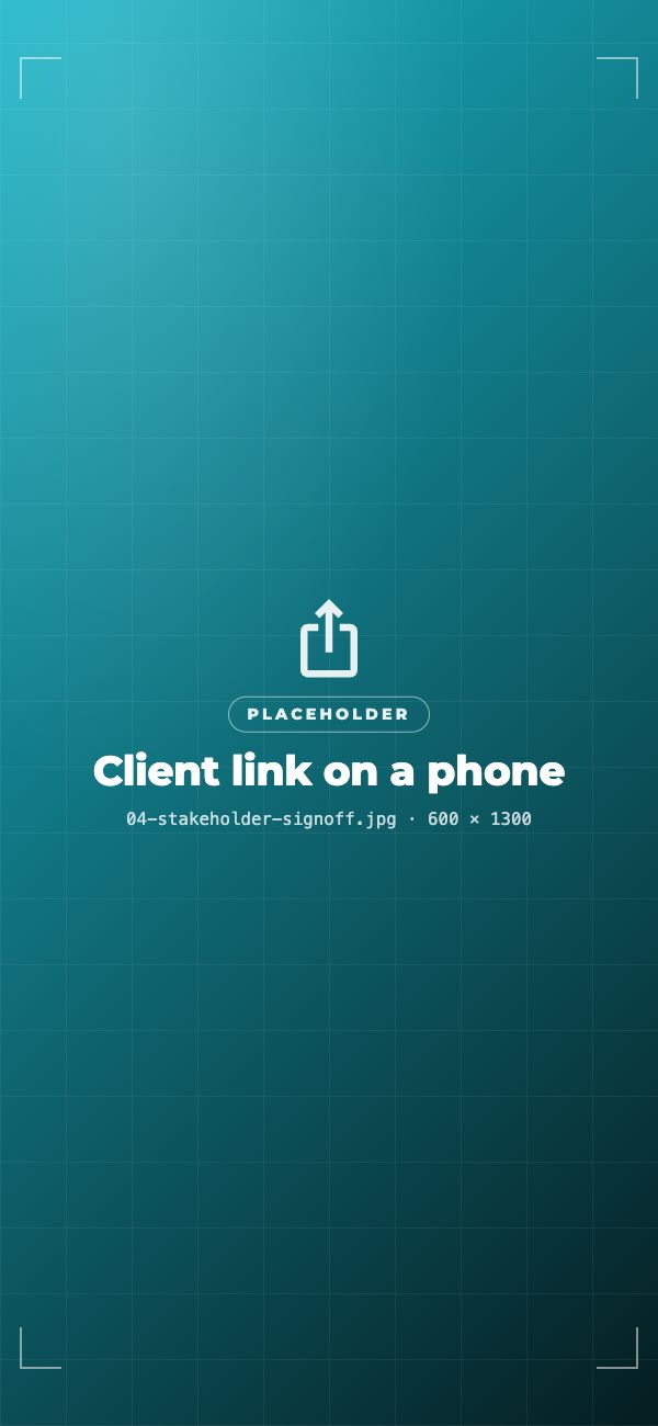 A client link on a phone, open on the town hall's workback schedule